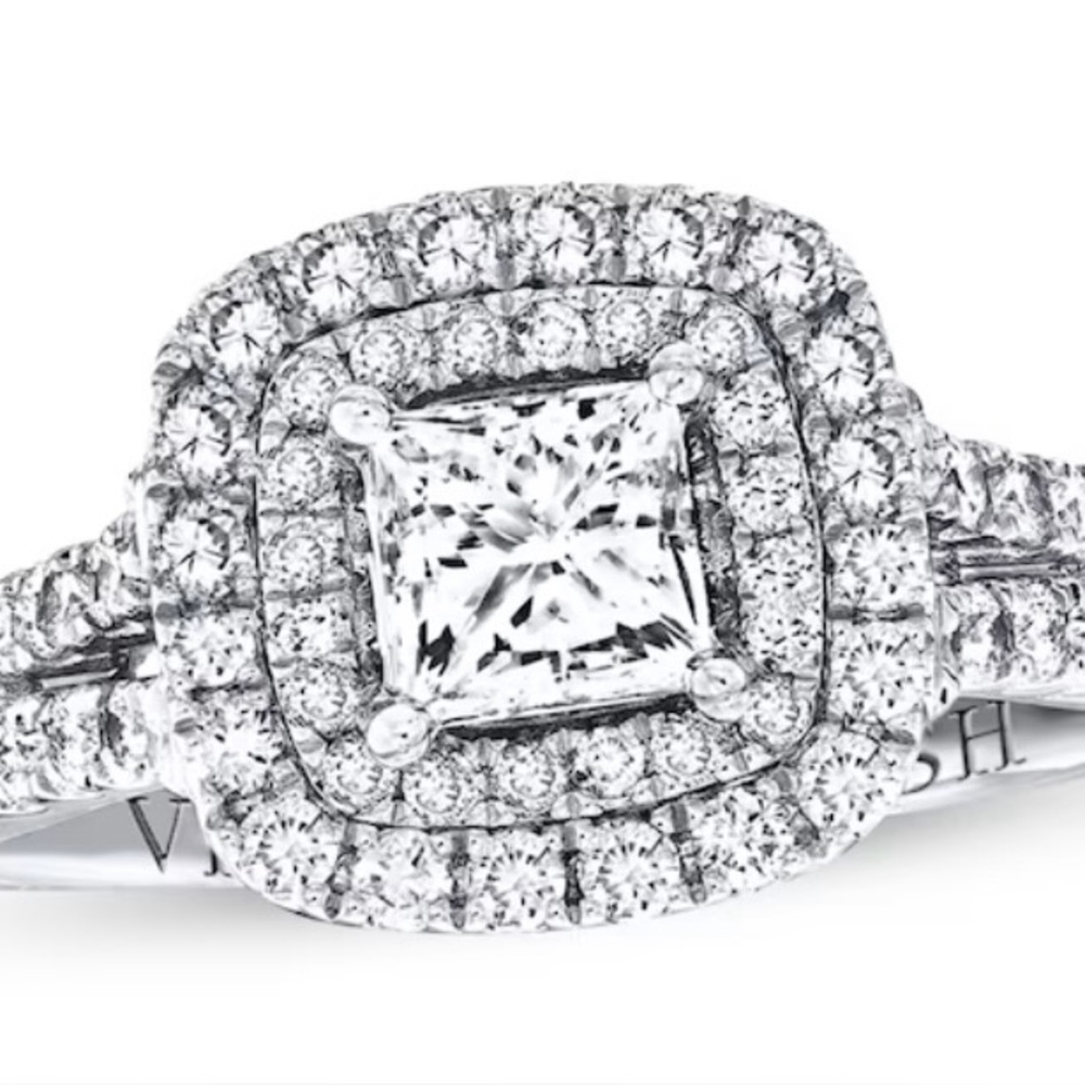 Vera Wang Silver Diamond Ring